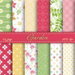  Garden Digital Paper Spring..