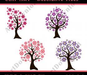 Tree - Digital Clip Art, Clip art tree, Digital Scrapbooking, PNG